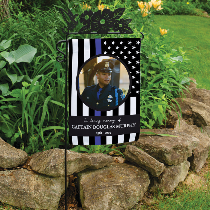 Personalized Police Memorial Garden Flag