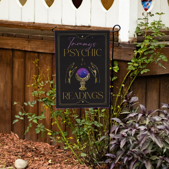 Personalized "Psychic Readings" Halloween Garden Flag