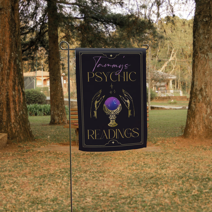 Personalized "Psychic Readings" Halloween Garden Flag