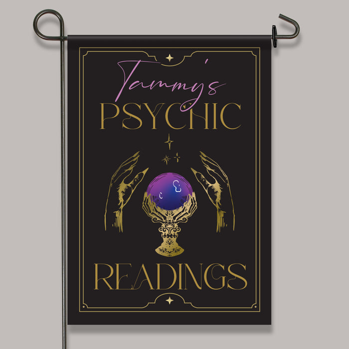 Personalized "Psychic Readings" Halloween Garden Flag