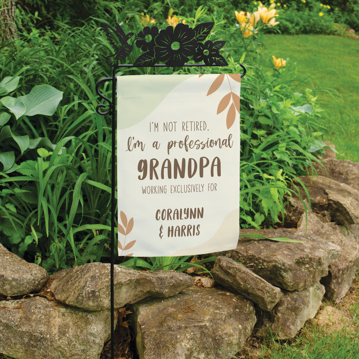 Personalized Professional Grandpa Garden Flag