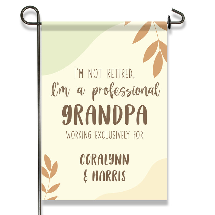 Personalized Professional Grandpa Garden Flag