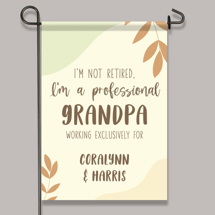 Personalized Professional Grandpa Garden Flag