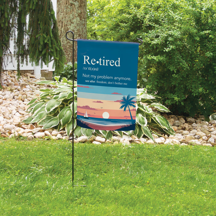 Personalized Retirement Definition Welcome Garden Flag