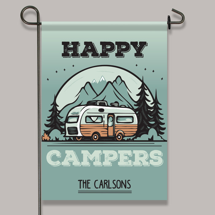 Personalized Happy Campers Camp Yard Flag