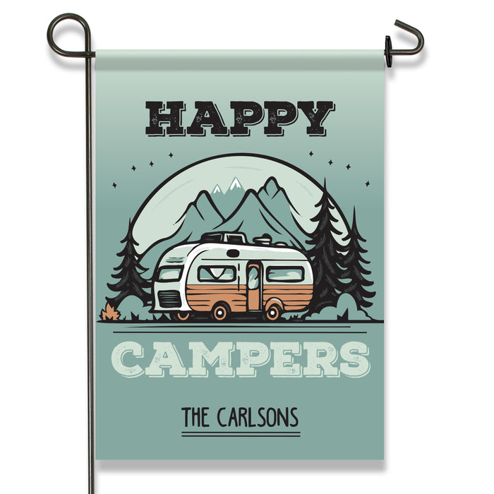 Personalized Happy Campers Camp Yard Flag