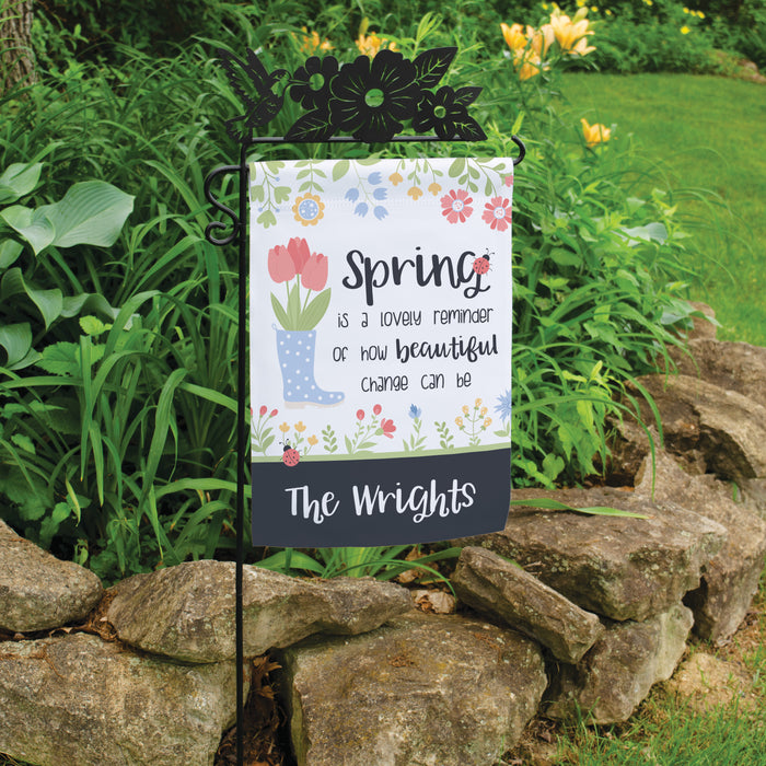 Personalized Spring Change Garden Flag