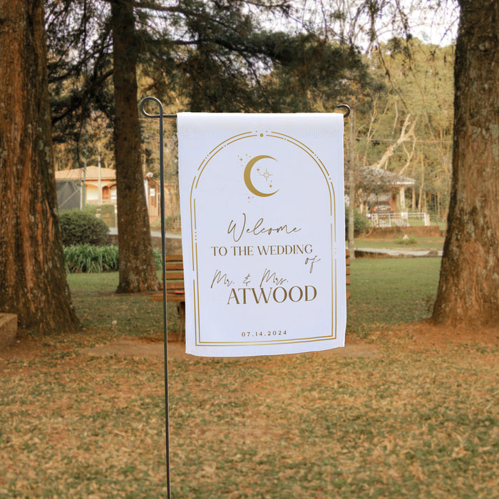 Personalized Wedding Welcome Flag