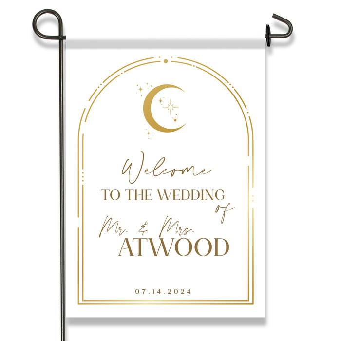 Personalized Wedding Welcome Flag
