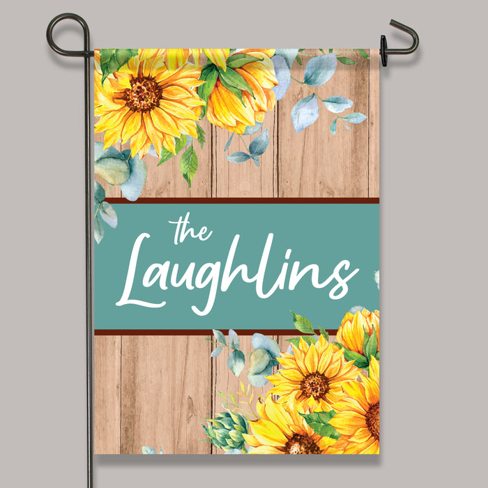 Personalized Sunflower Garden Flag