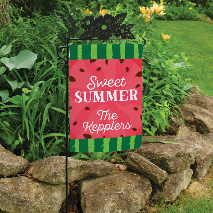 Personalized Watermelon Summer Garden Flag