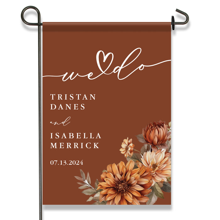 Personalized Terracotta Wedding Welcome Flag