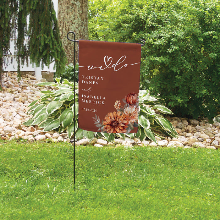 Personalized Terracotta Wedding Welcome Flag