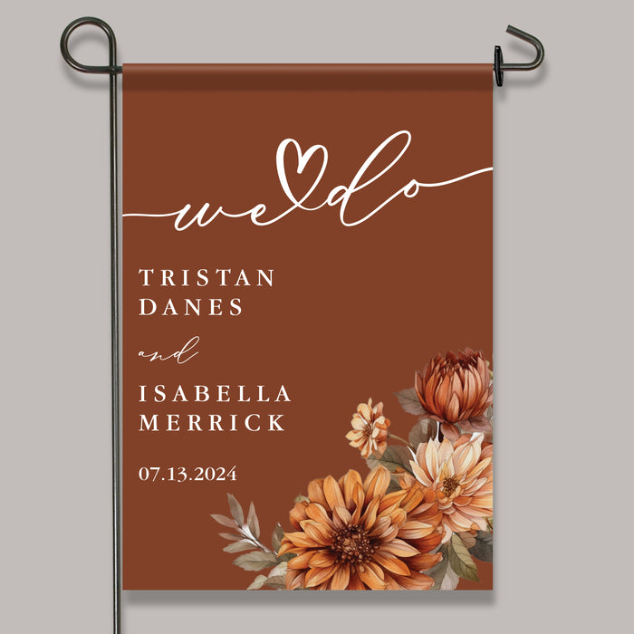 Personalized Terracotta Wedding Welcome Flag