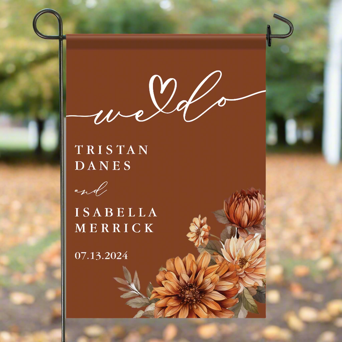 Personalized Terracotta Wedding Welcome Flag