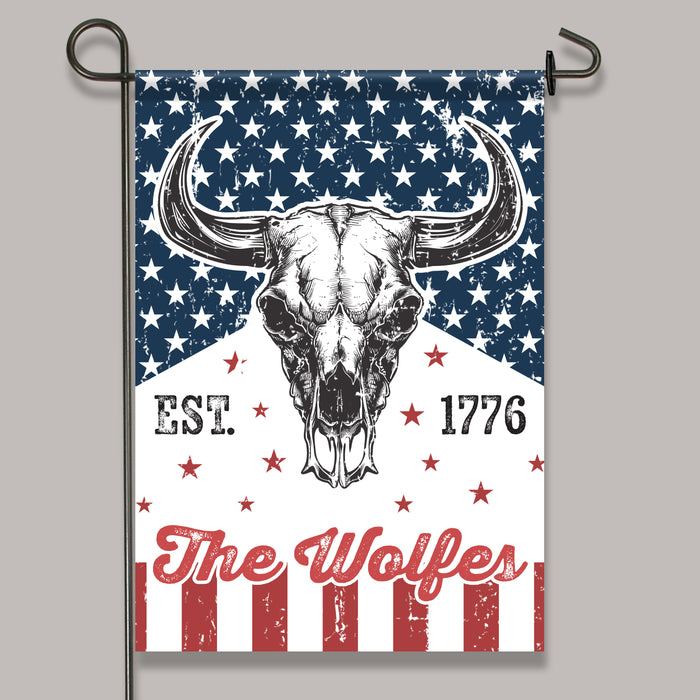 Personalized USA Western Yard Flag