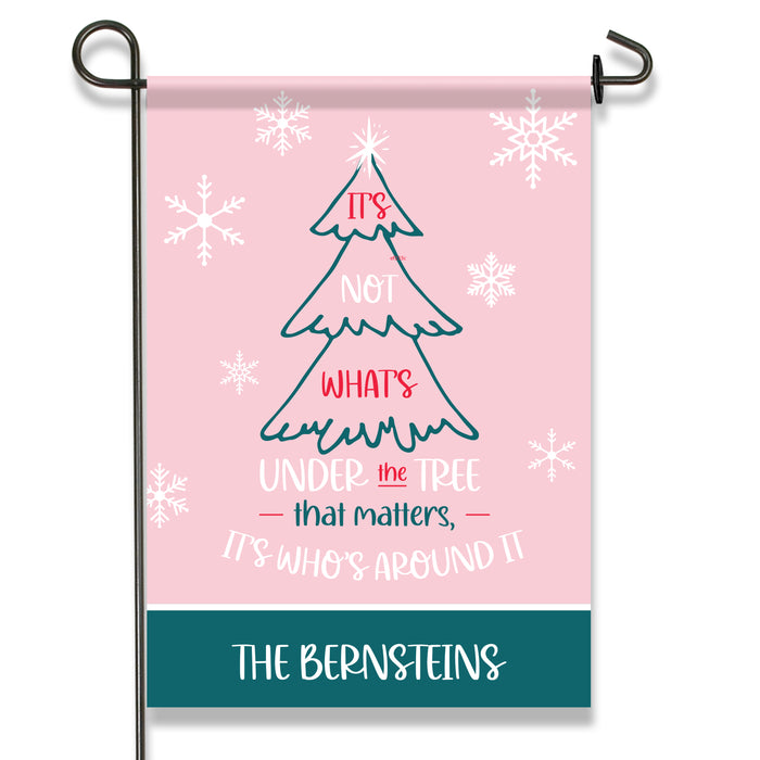 Personalized Who's Around the Tree Garden Flag