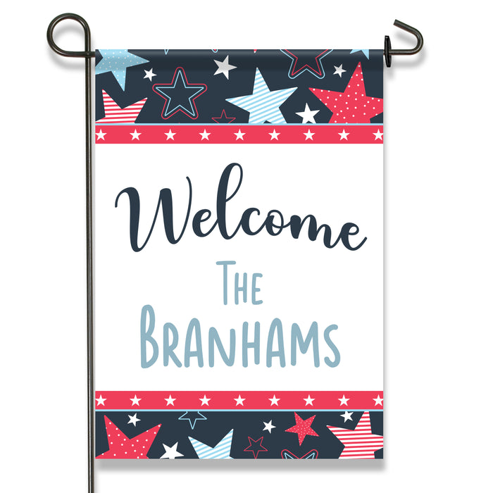 Personalized Patriotic Welcome Flag