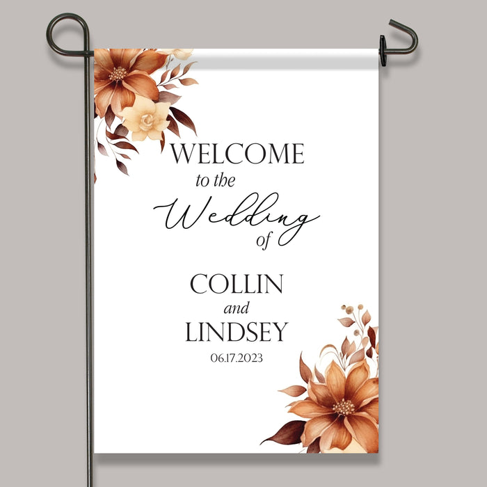 Personalized Wedding Welcome Sign Flag