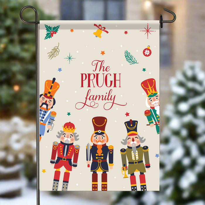 Personalized Nutcracker Holiday Garden Flag