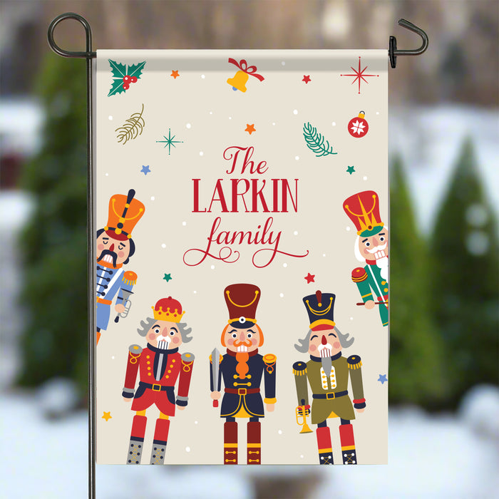 Personalized Nutcracker Holiday Garden Flag