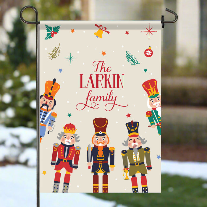 Personalized Nutcracker Holiday Garden Flag