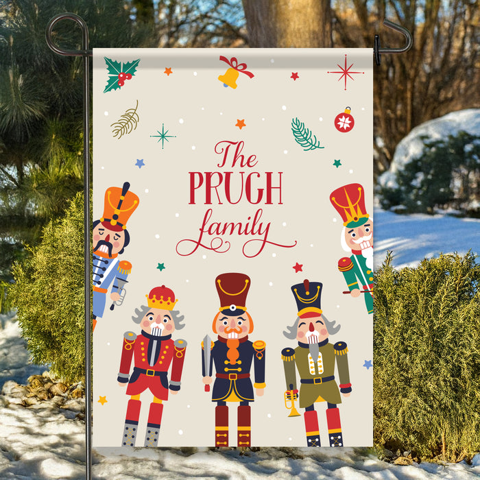 Personalized Nutcracker Holiday Garden Flag