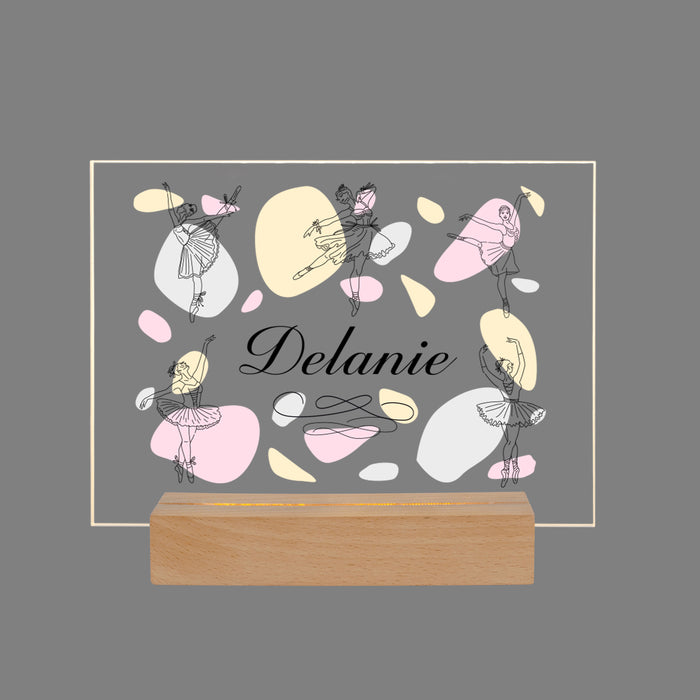 Personalized Printed Ballerina LED Light