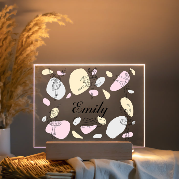 Personalized Printed Ballerina LED Light