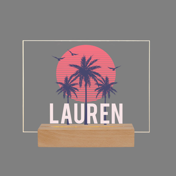 Personalized Colorful Palm Tree LED Light