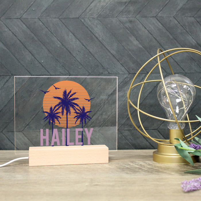 Personalized Colorful Palm Tree LED Light