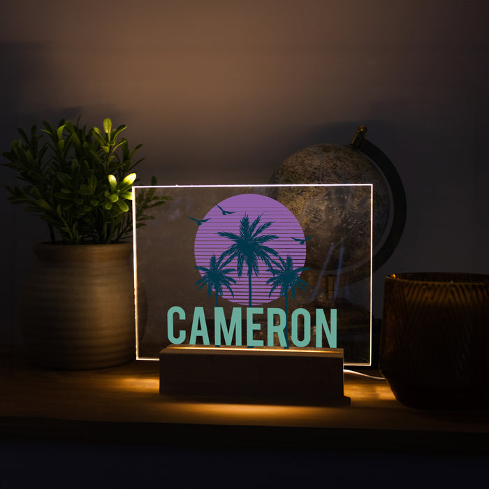 Personalized Colorful Palm Tree LED Light