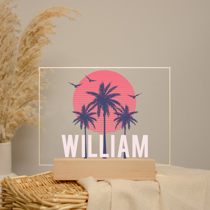 Personalized Colorful Palm Tree LED Light