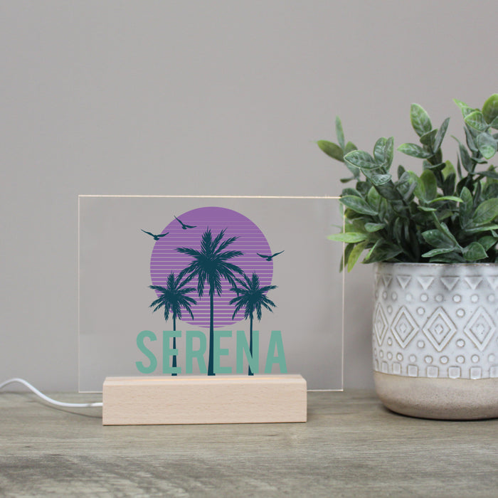 Personalized Colorful Palm Tree LED Light