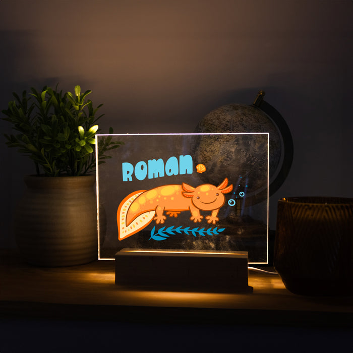 Personalized Axolotl LED Light for Kid's Bedroom