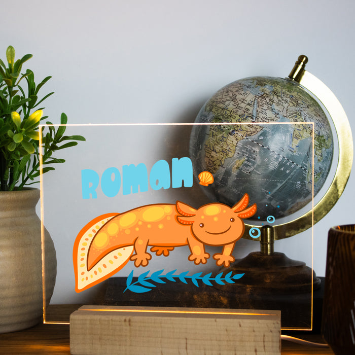 Personalized Axolotl LED Light for Kid's Bedroom