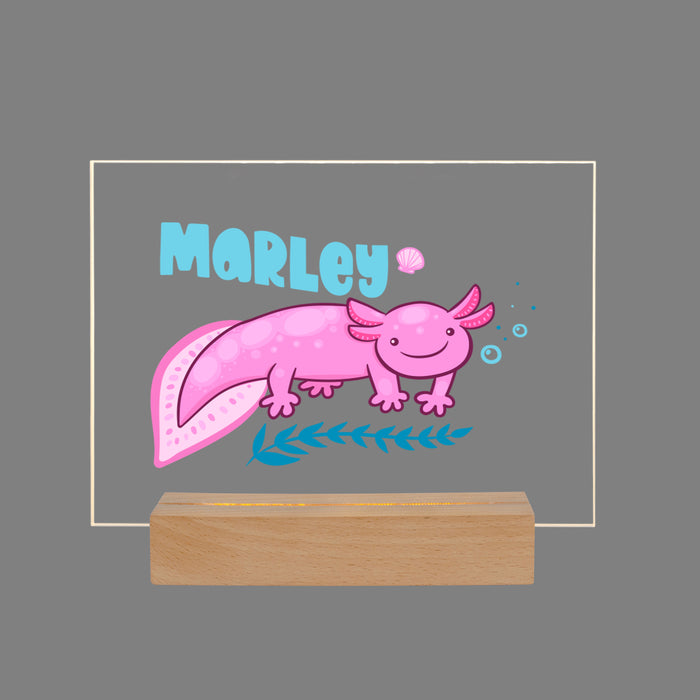 Personalized Axolotl LED Light for Kid's Bedroom