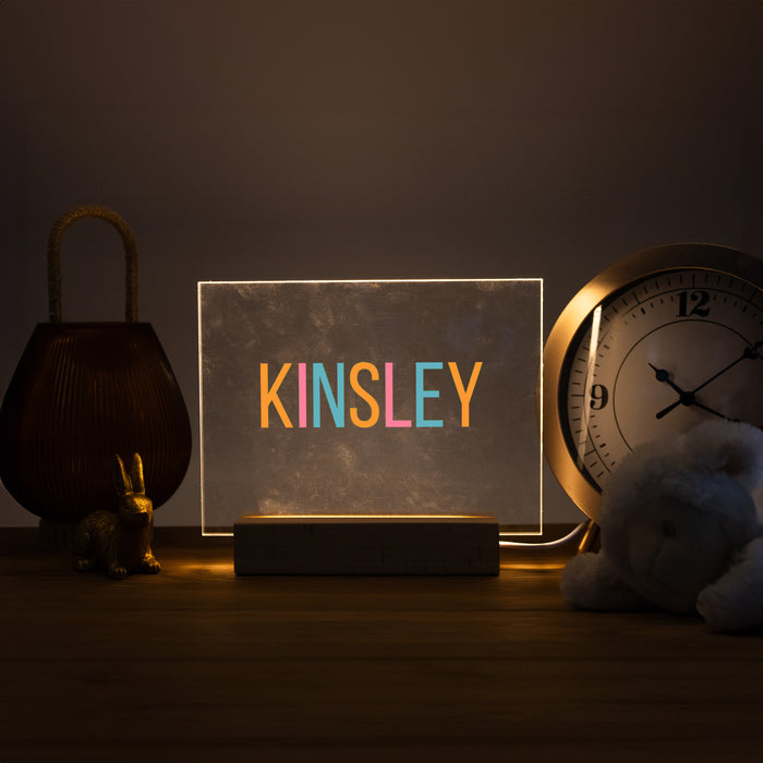 Personalized Colorful Name LED Night Light