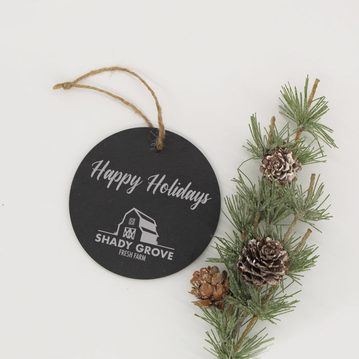 Personalized Company Logo Slate Ornament