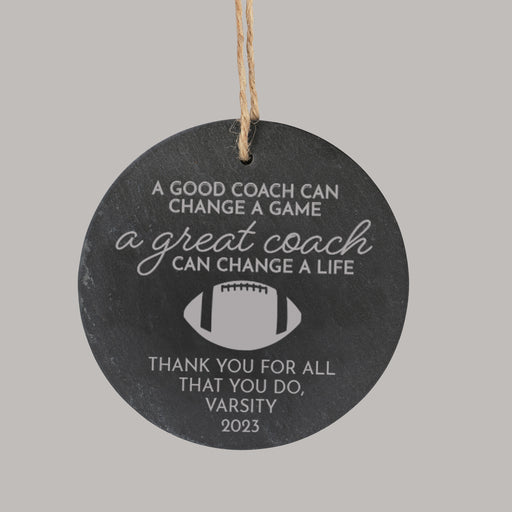 Personalized football coach ornament