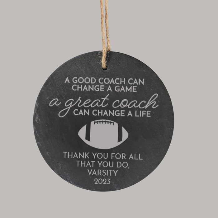 Personalized football coach ornament