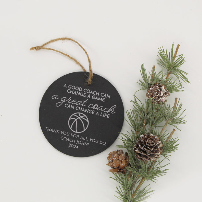 Personalized Basketball Coach Ornament