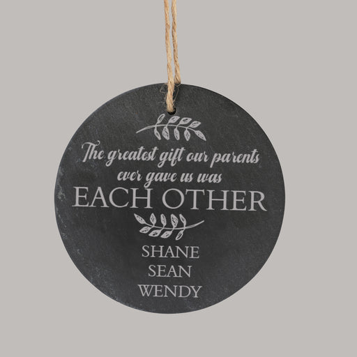 Personalized siblings ornament