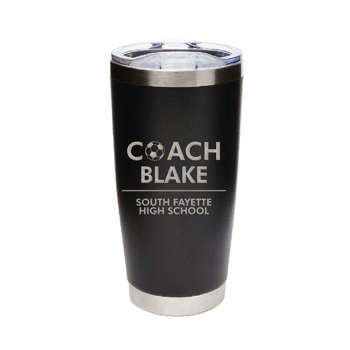 soccer coach stainless tumbler thank you gift