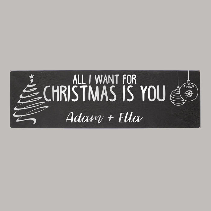 Personalized "All I Want for Christmas is You" Wall Sign