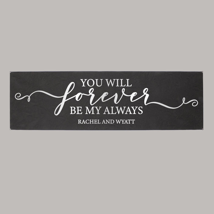 Personalized Forever Always Wall Sign