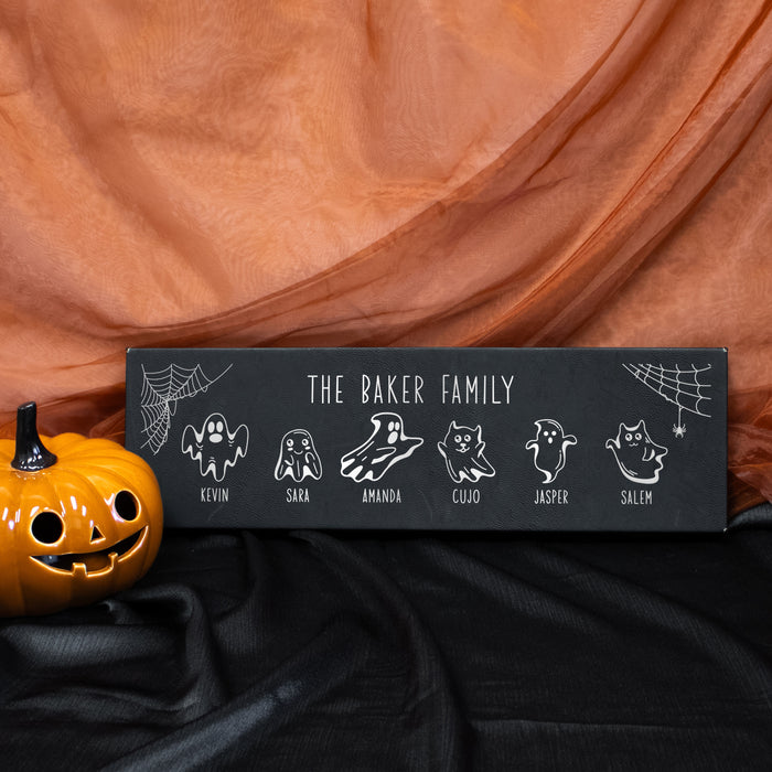 Personalized Family of Ghosts Wall Sign