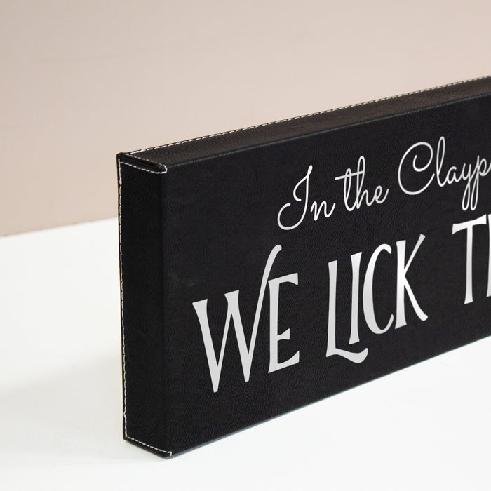 Personalized Kitchen "We Lick The Spoon" Wall Sign