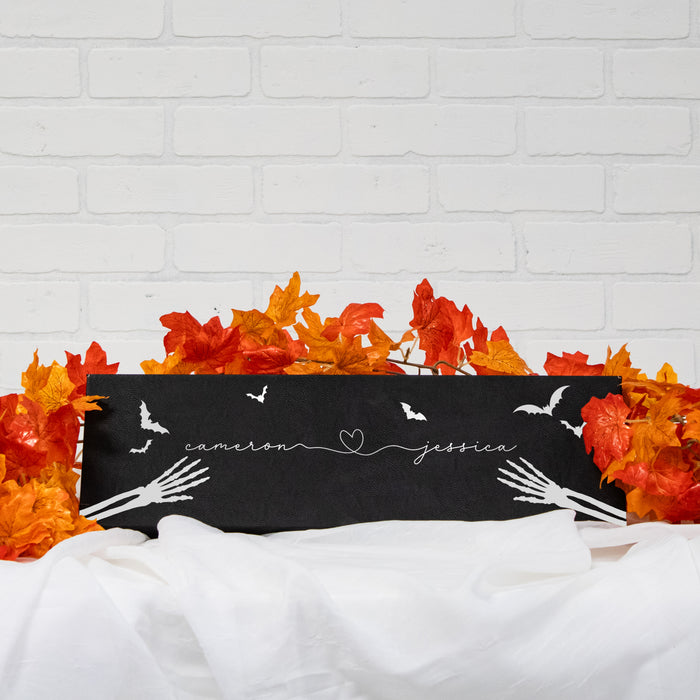Personalized Couple's Names Halloween Wall Sign