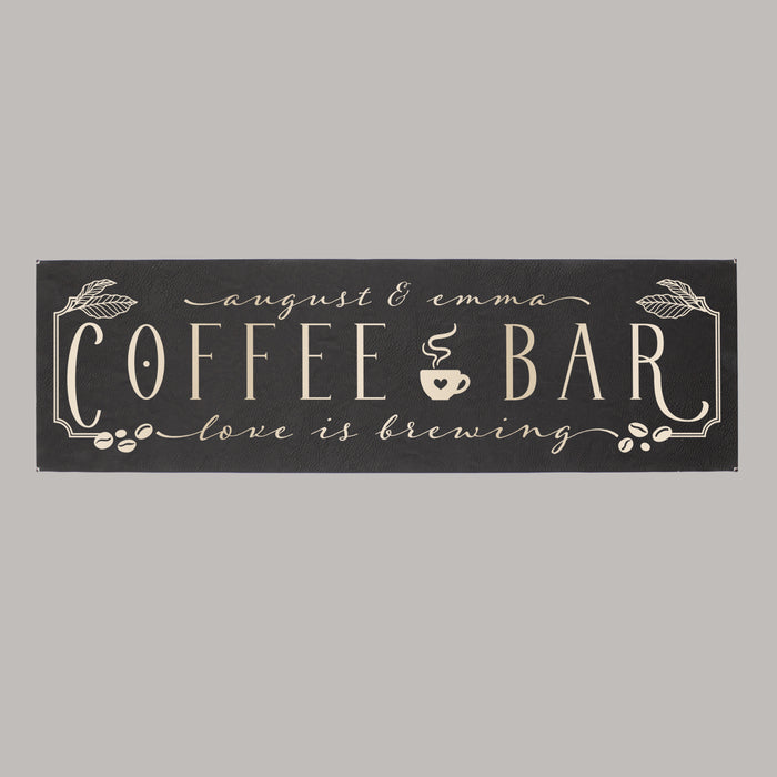 Personalized Kitchen "Love Is Brewing" Coffee Wall Sign